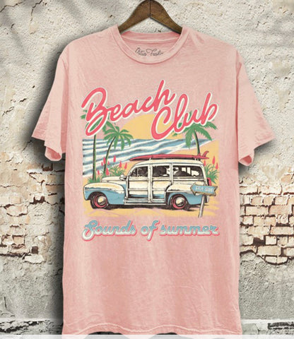 Mineral Washed Pink Beach Club Tee