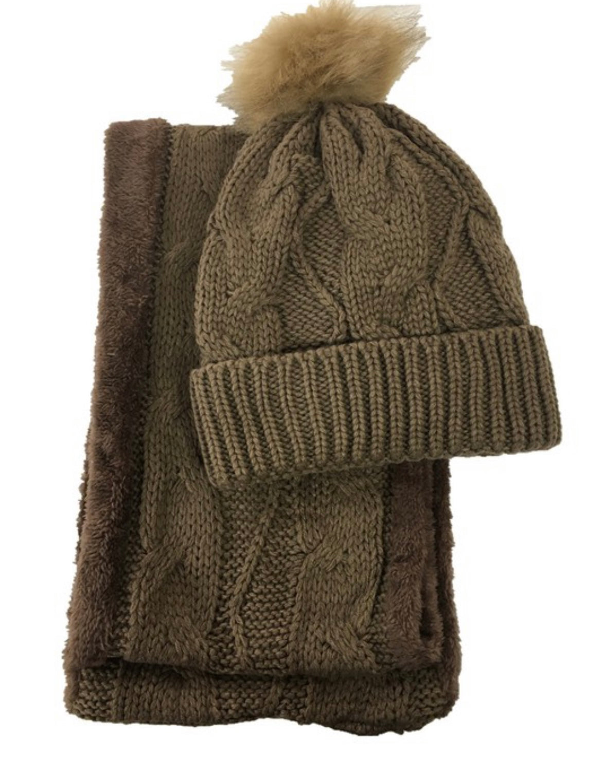 Beanie and infinity scarf