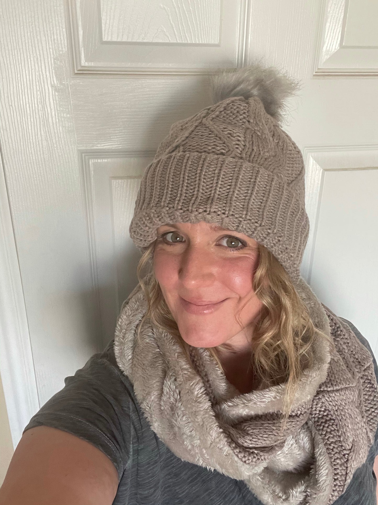 Beanie and infinity scarf