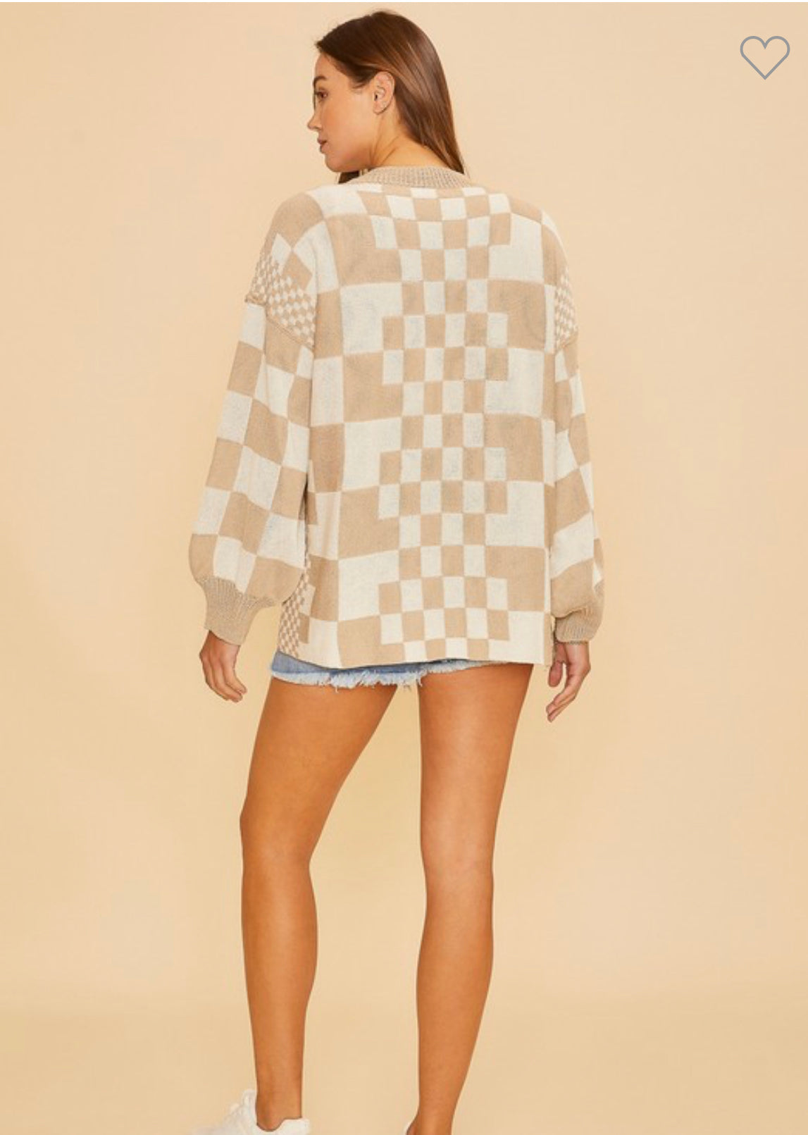 Cozy you Checkered Cardigan