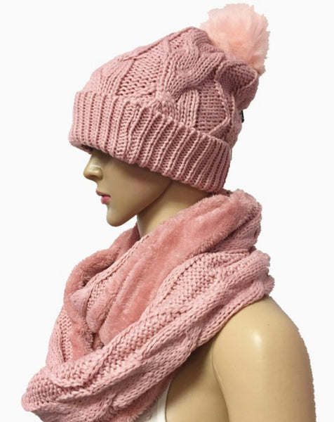 Beanie and infinity scarf